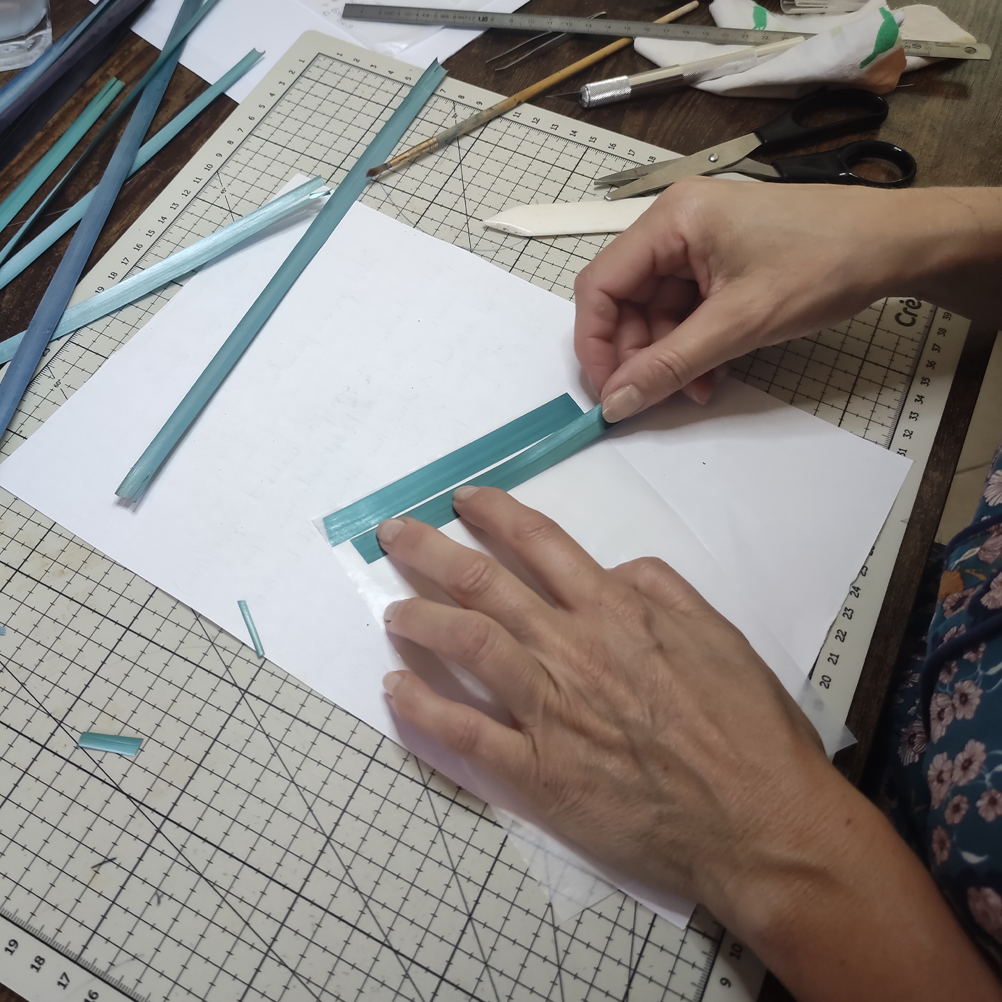 Solune Grand Art Antarctica Straw Marquetry